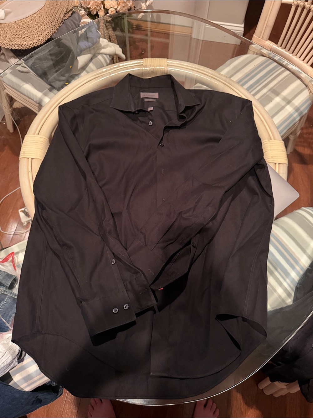 Men's Calvin Klein Black Dress Shirt - Classic Button-Up